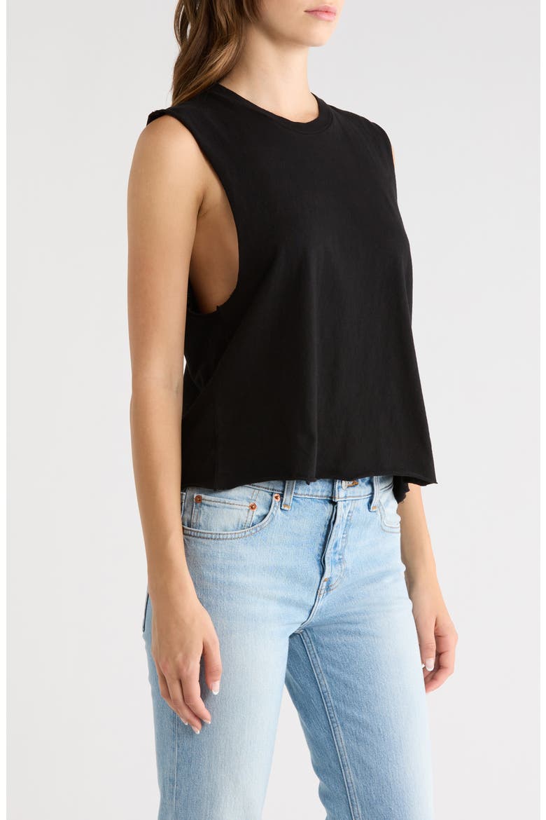 Susan Cotton Blend Tank, Alternate, color, BLACK