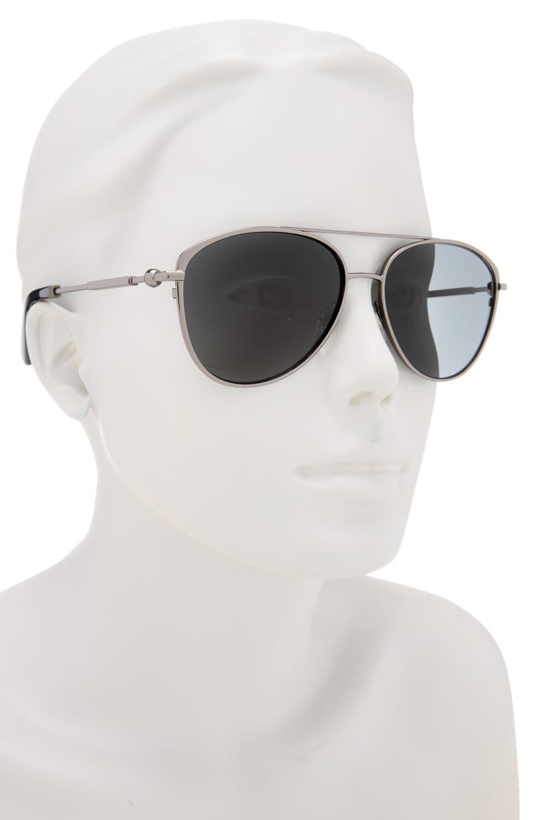 Burberry 59mm Pilot Sunglasses, Alternate, color, Dark Grey