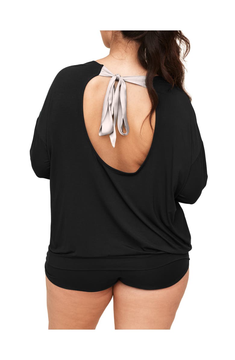 Adore Me Lyanna Pajama Short Set, Alternate, color, Black