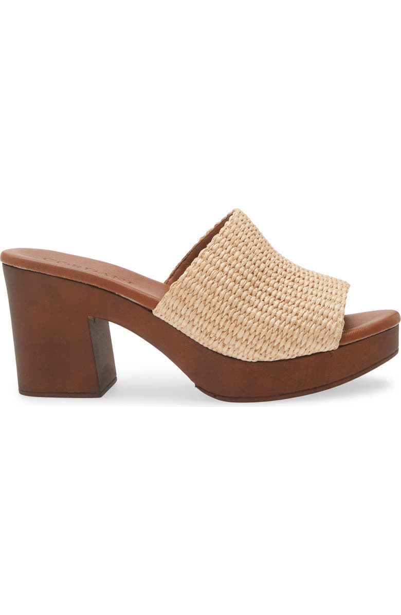 Cordani Waylin Platform Slide Sandal, Alternate, color, Natural Raffia
