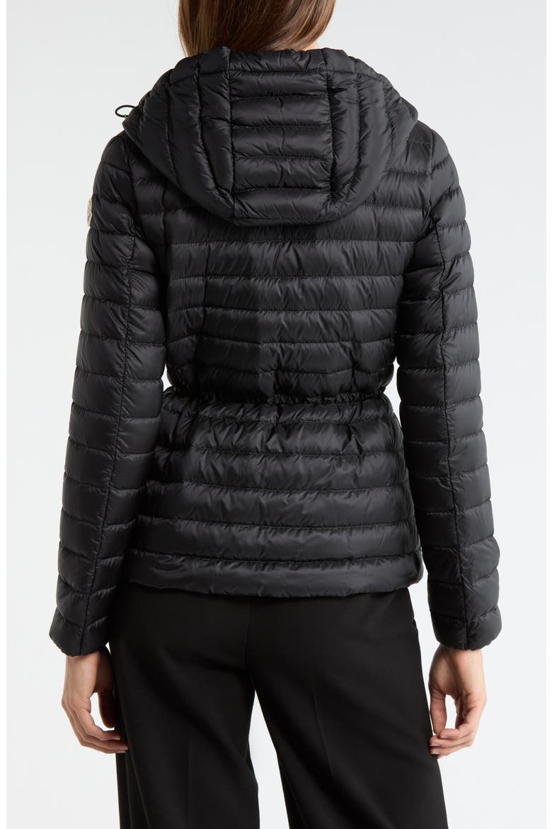 Raie Short Nylon Down Puffer Jacket, Alternate, color, BLACK