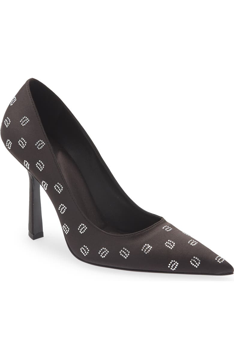 Alexander Wang Delphine Crystal Logo Pointed Toe Pump, Main, color,