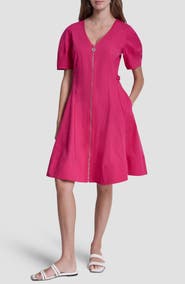 DKNY Poplin Fit & Flare Dress