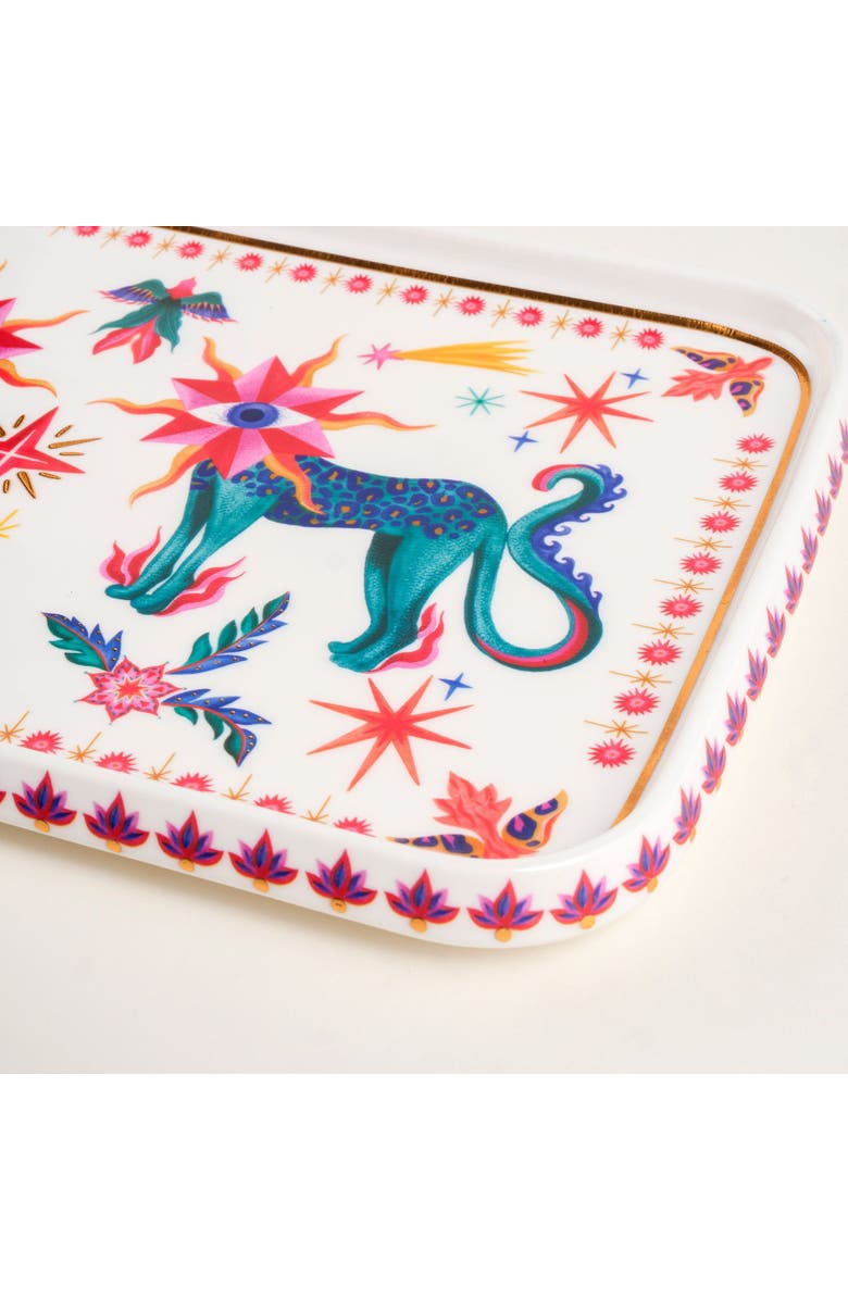 Zsa Zsa Zsu Shekou Porcelain Decorative Tray 12X8X1 In, Alternate, color, White