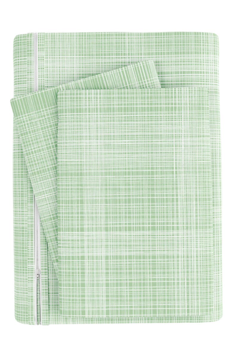 HOMESPUN Premium Ultra Soft Thatch Pattern 3-Piece Duvet Cover Set, Alternate, color, Forest