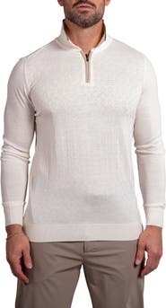 Maceoo Knitted Passion Merino Wool Quarter Zip Sweater