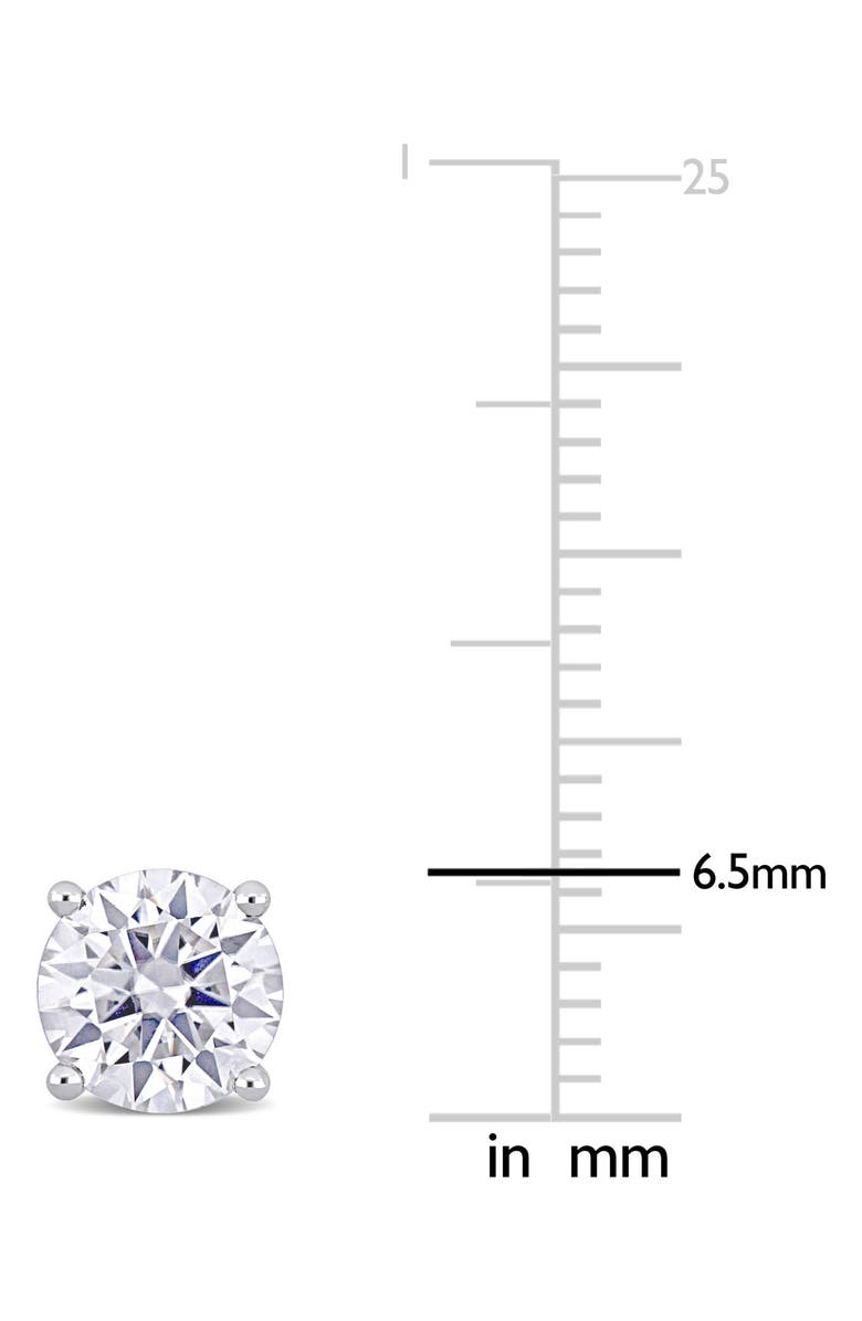 DELMAR Lab Created Moissanite Stud Earrings, Alternate, color, White