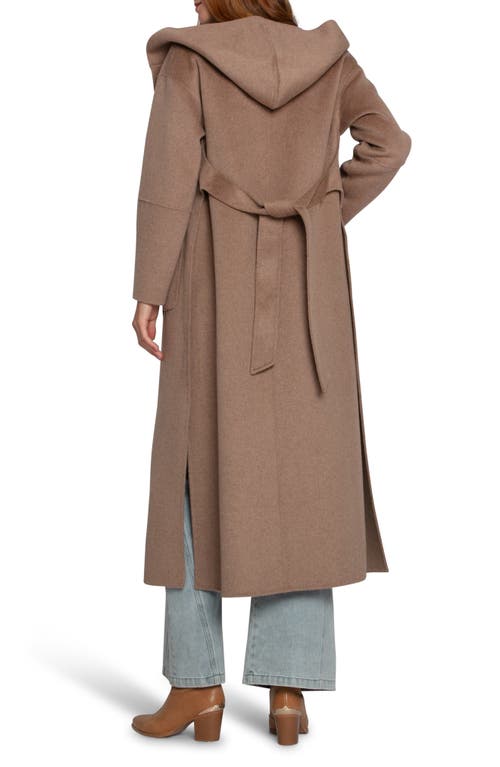 Belle & Bloom Walk My Way Hooded Wool Blend Coat In Brown