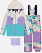 Deux par Deux Teknik Diamond Pattern Jacket & Reinforced Pants Two Piece Snowsuit