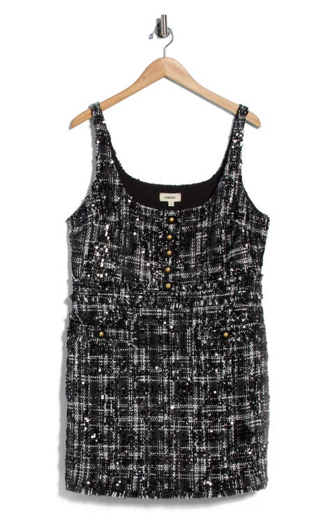 Valli Sequin Tweed Minidress