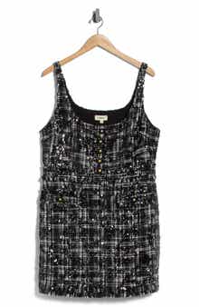 Valli Sequin Tweed Minidress