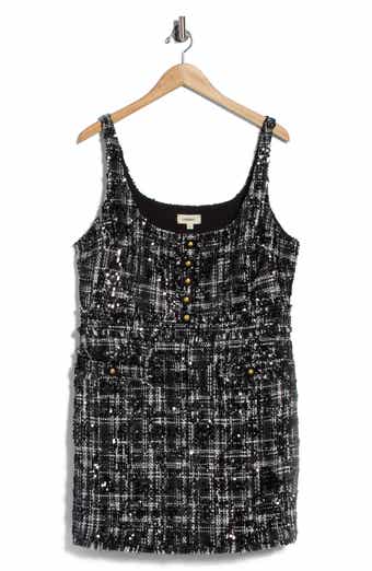 Valli Sequin Tweed Minidress
