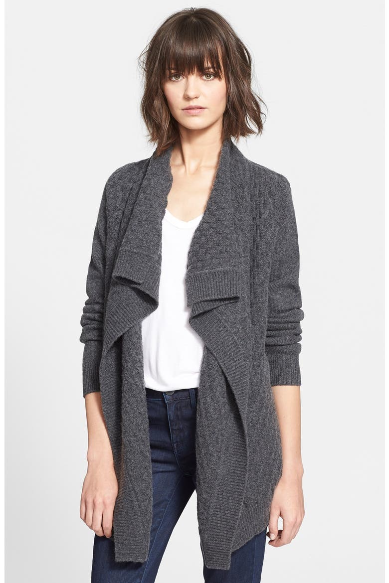 Brick Texture Long Cardigan, Main, color, FLANNEL