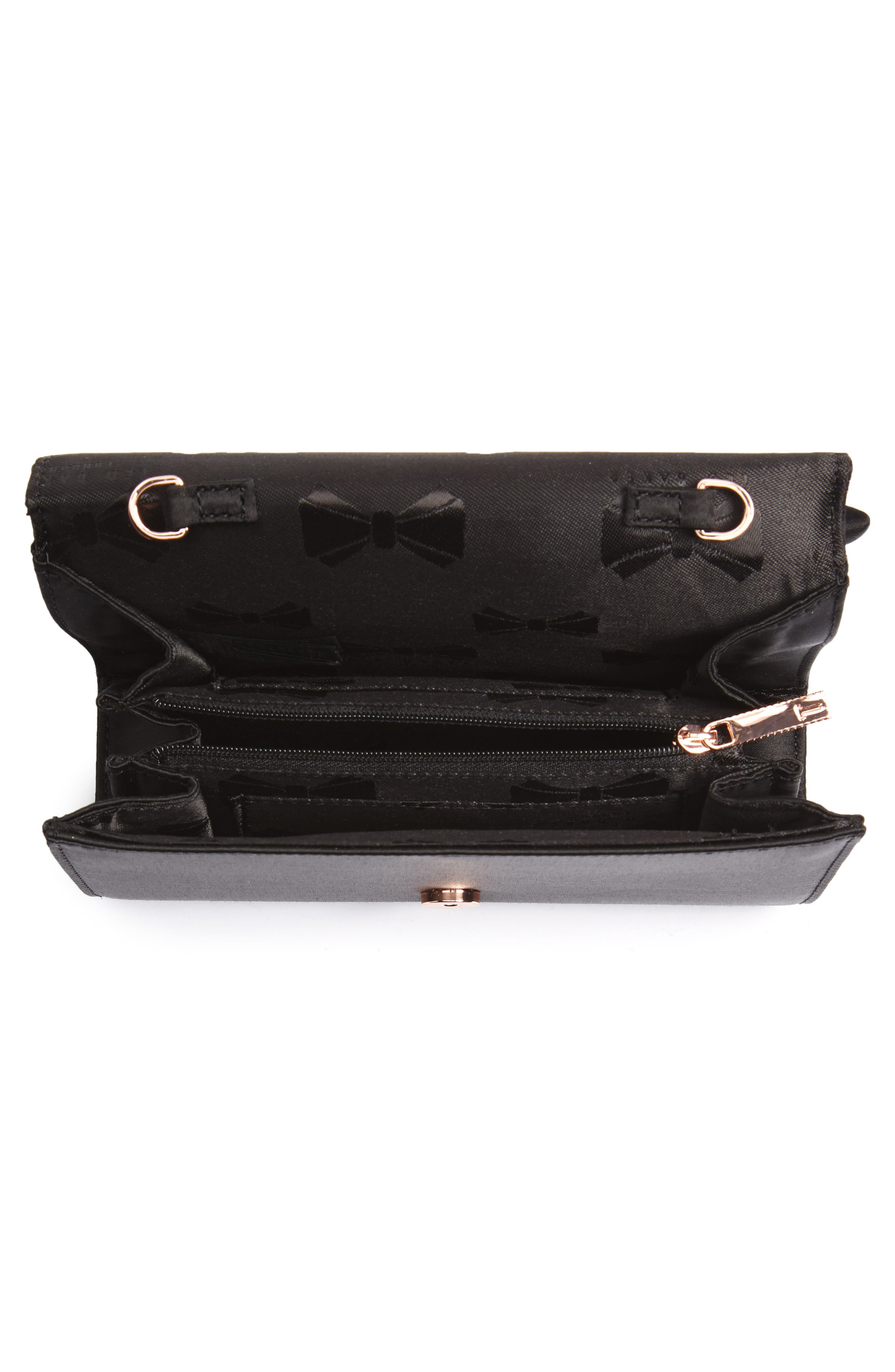 Ted Baker London Fefee Satin Knotted Bow Clutch, Alternate, color, 