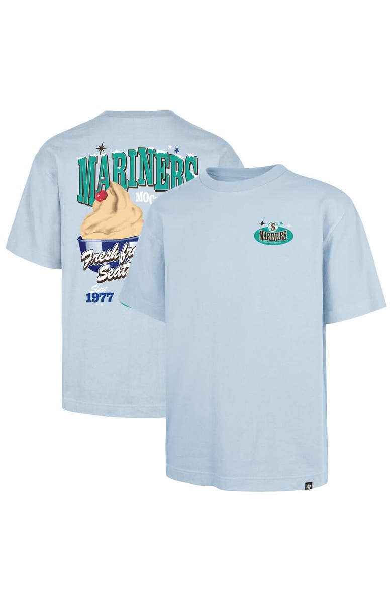 '47 Men's '47 Light Blue Seattle Mariners Ice Cream Parlor Foundation T-Shirt, Alternate, color, Light Blue
