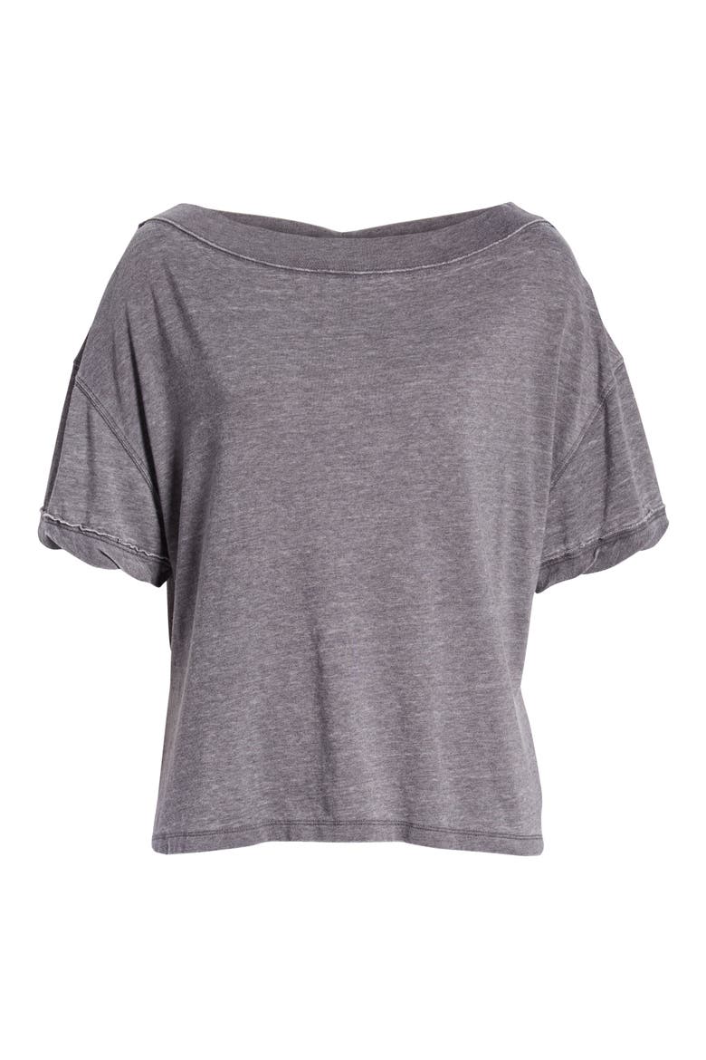Viola Open Back Tee, Alternate, color, BLACK