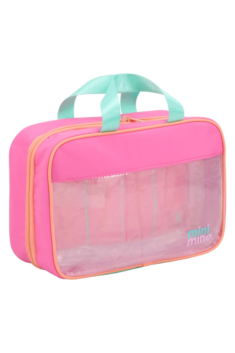Kids' Mini Madrid Clear Hand Case, Alternate, color, PINK/ PEACH