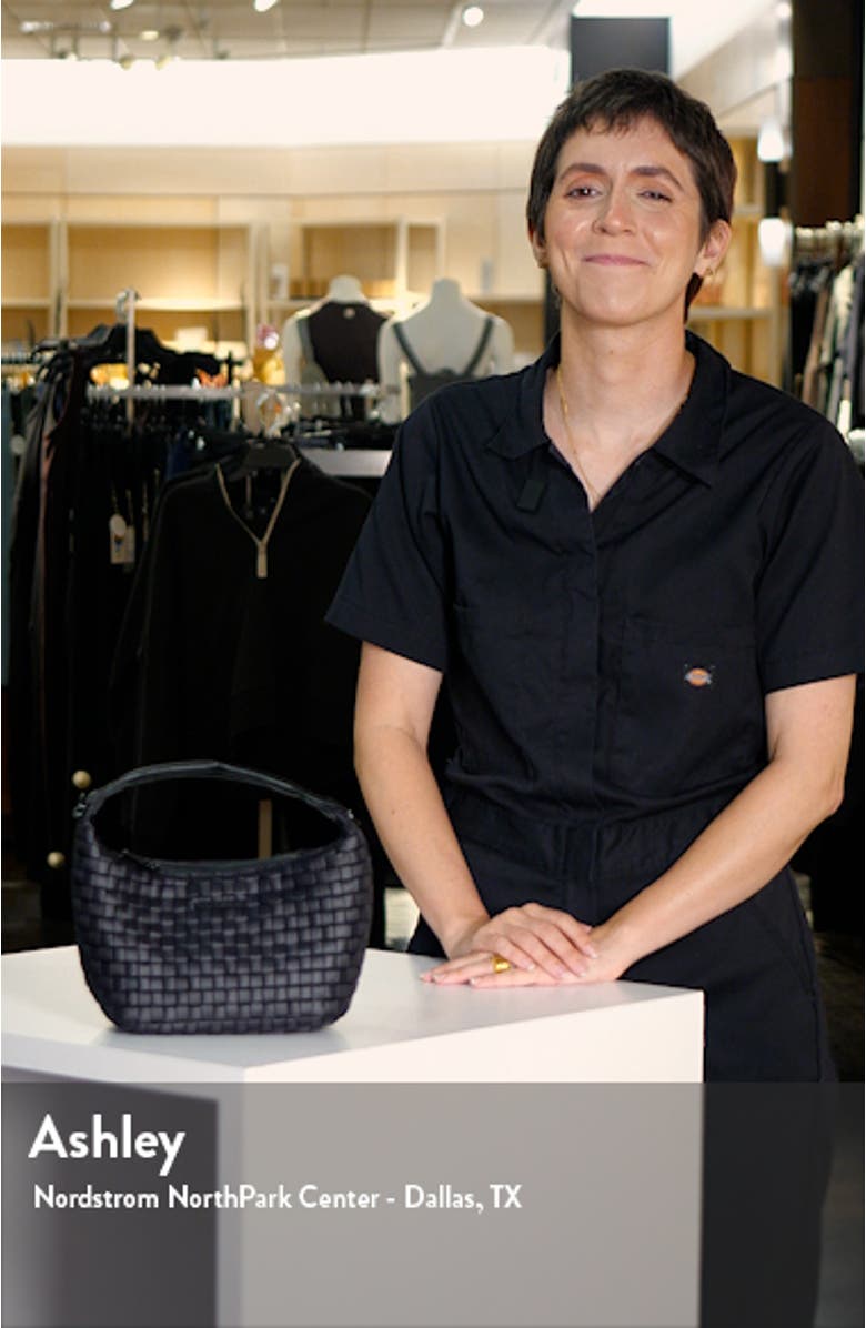 Mini Woven Top Handle Hobo Bag, sales video thumbnail