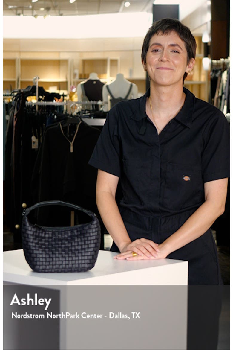 Mini Woven Top Handle Hobo Bag video