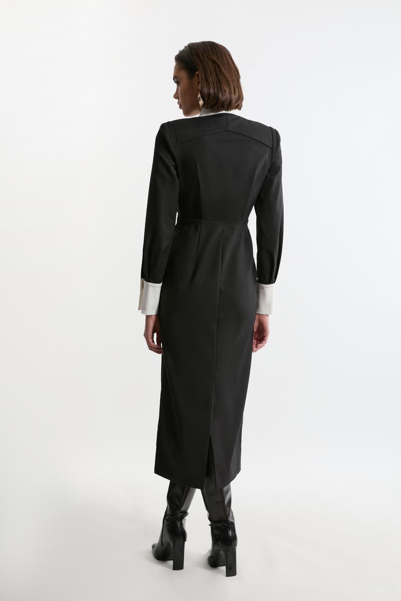 Petite Maxi Shirt Dress, Alternate, color, Mono