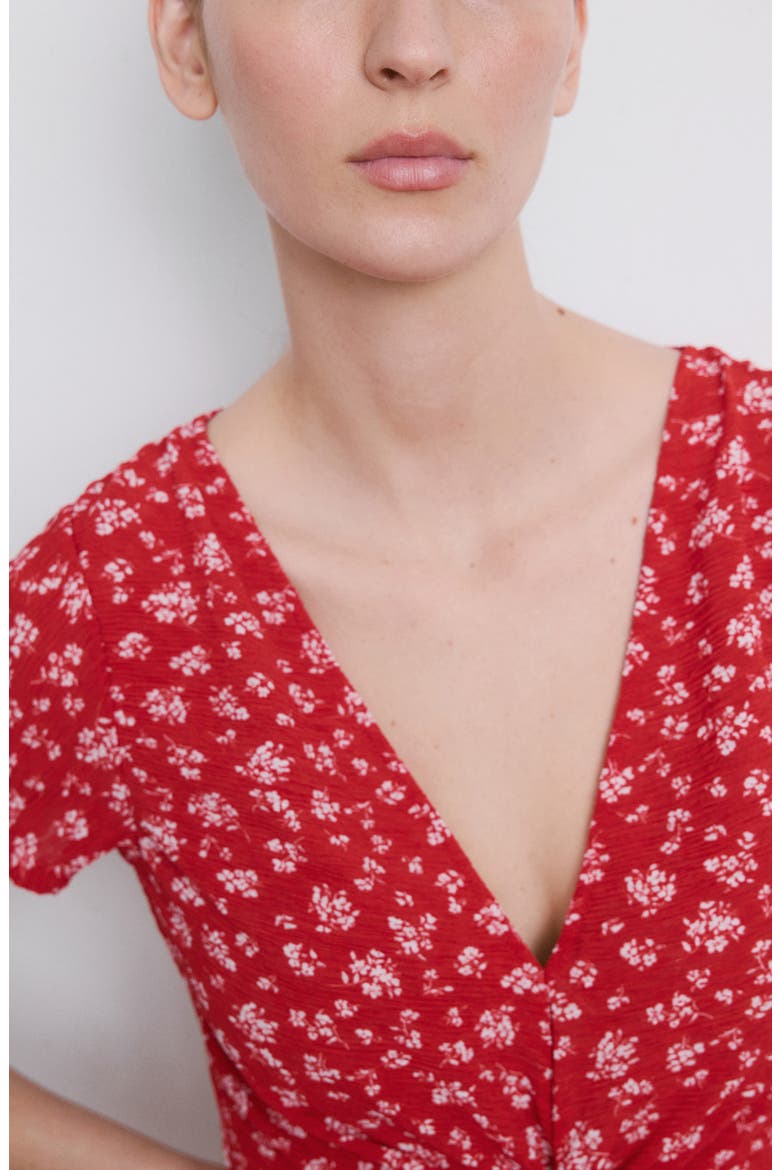 Print Midi Dress, Alternate, color, RED