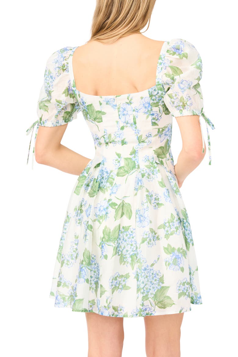 Box Pleat Puff Sleeve Dress, Alternate, color, DUSTY BLUE