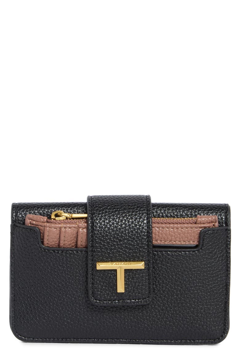 Reade Faux Leather Bifold Wallet, Main, color, BLACK