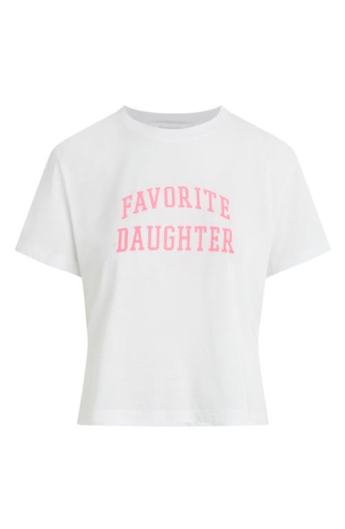 Favorite Daughter Cropped Collegiate Tee In Neutral