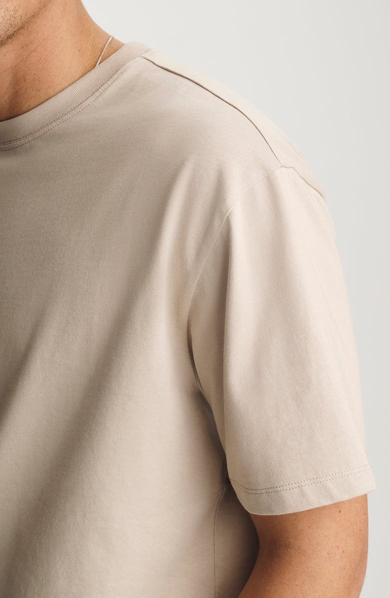 Mavi Jeans Light Tan Cotton Crewneck T-Shirt, Alternate, color, Feather Gray
