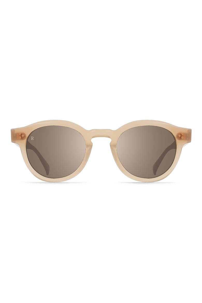 Zelti 49mm Mirrored Small Round Sunglasses, Main, color, DAWN/ MINK GRADIENT MIRROR