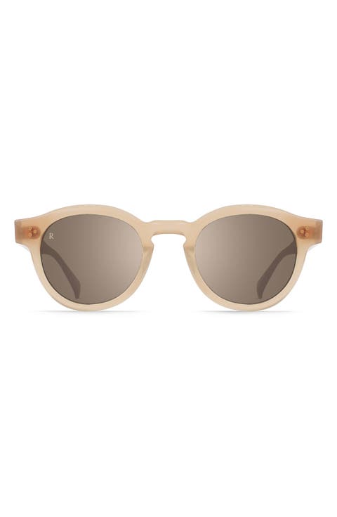 Zelti 49mm Mirrored Small Round Sunglasses