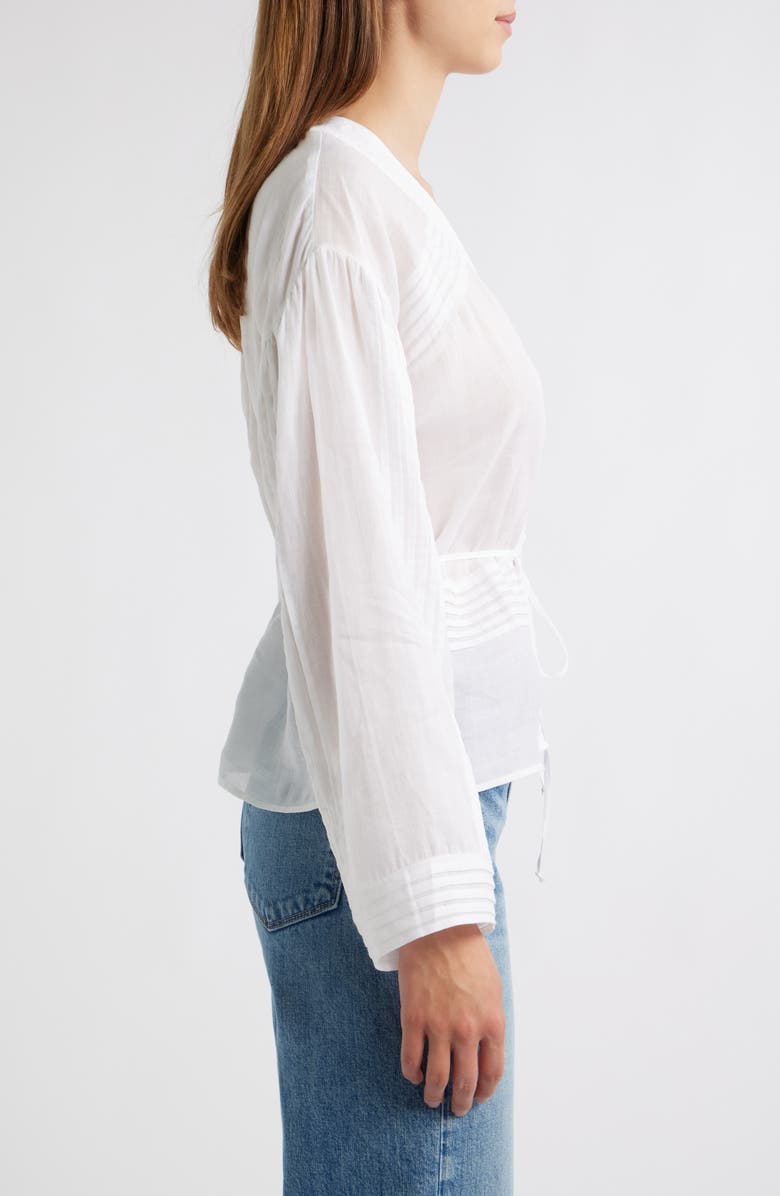 rag & bone Viviana Short Sleeve Tie Waist Button-Up Shirt, Alternate, color,