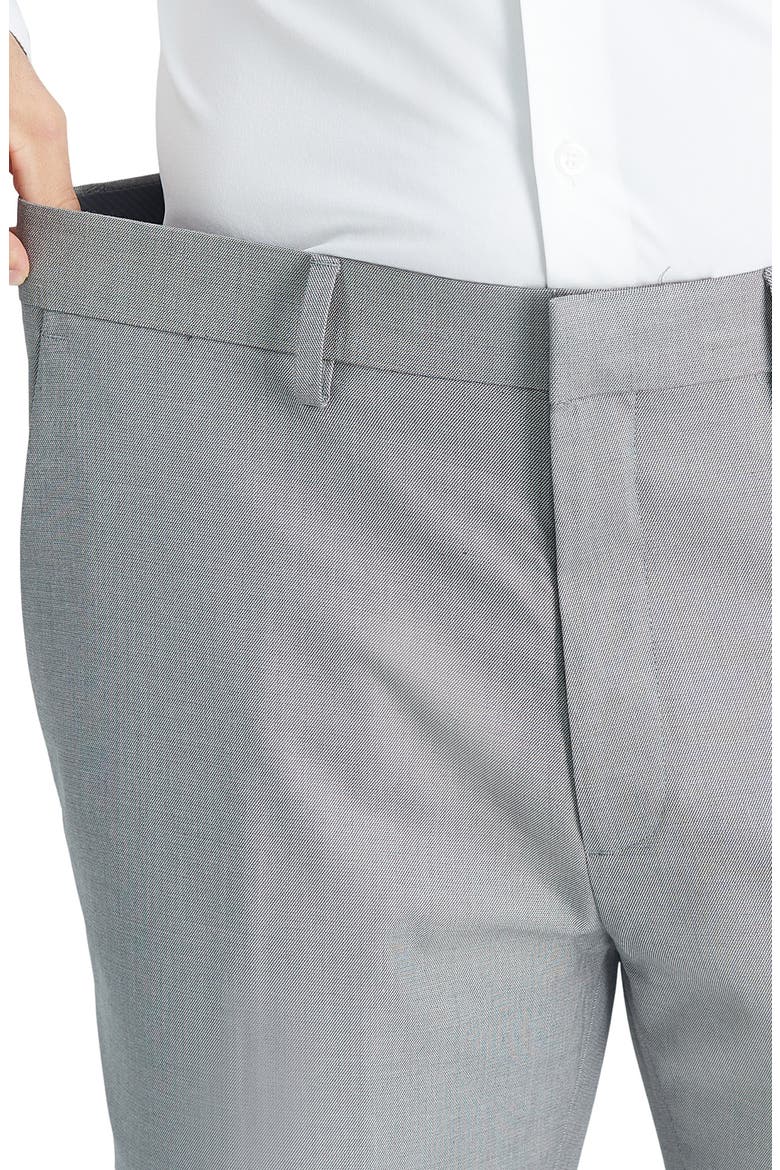Sharkskin Slim Fit Stretch Dress Pant, Alternate, color, LIGHT GREY