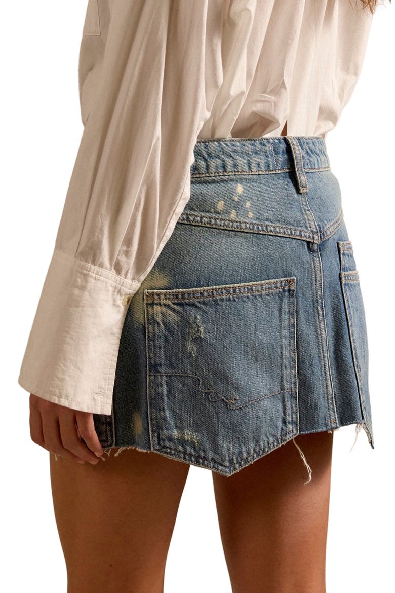 Dolly Denim Miniskirt, Alternate, color, TRUEST BLUE