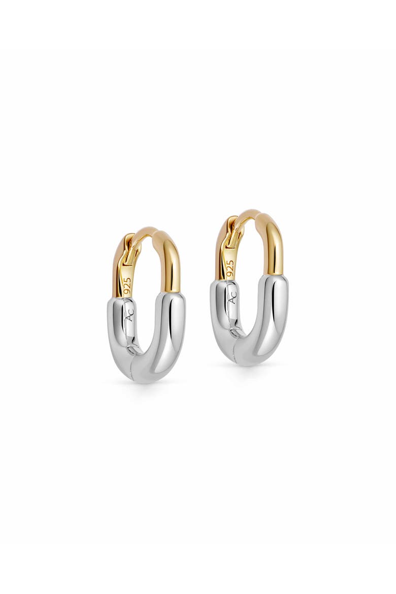 Gold & Silver Aurora U-Hoop Huggie, Main, color, Gold