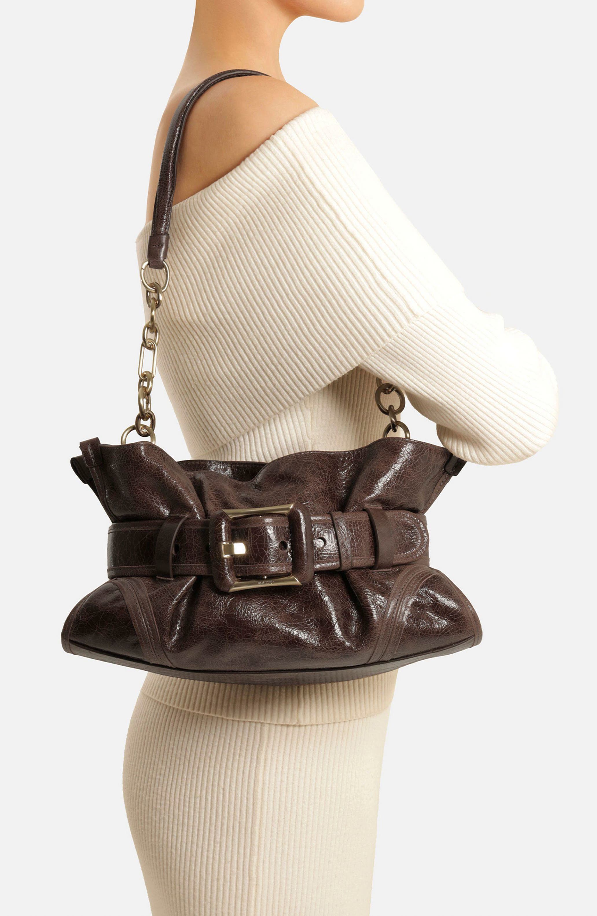 Riley Small Leather Shoulder Bag, Alternate, color, NEW COCOA