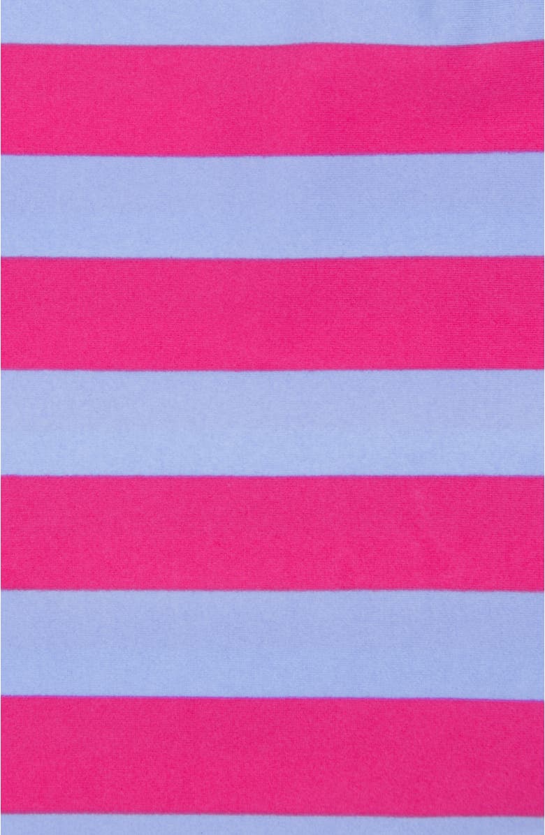 Leveret Baby One-Piece Rashguard, UPF 50+ Sun Protection Swimwear, Alternate, color, Striped Purple & Denim