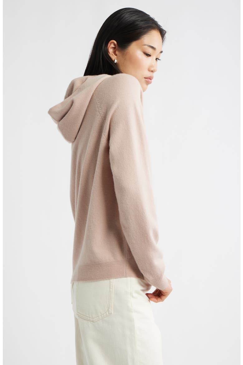 Cashmere Sweater Hoodie, Alternate, color, TAN MEMOIR
