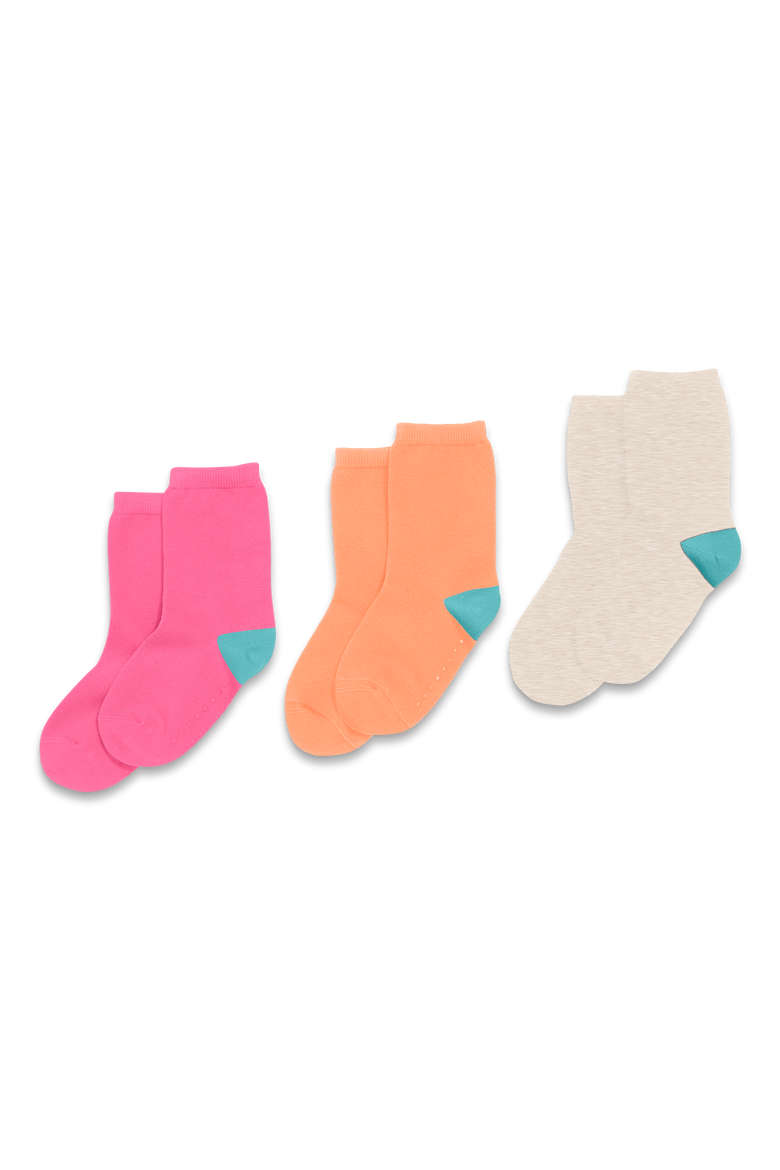 Kids Crew Sock 3-Pack, Alternate, color, Bubblegum Mix