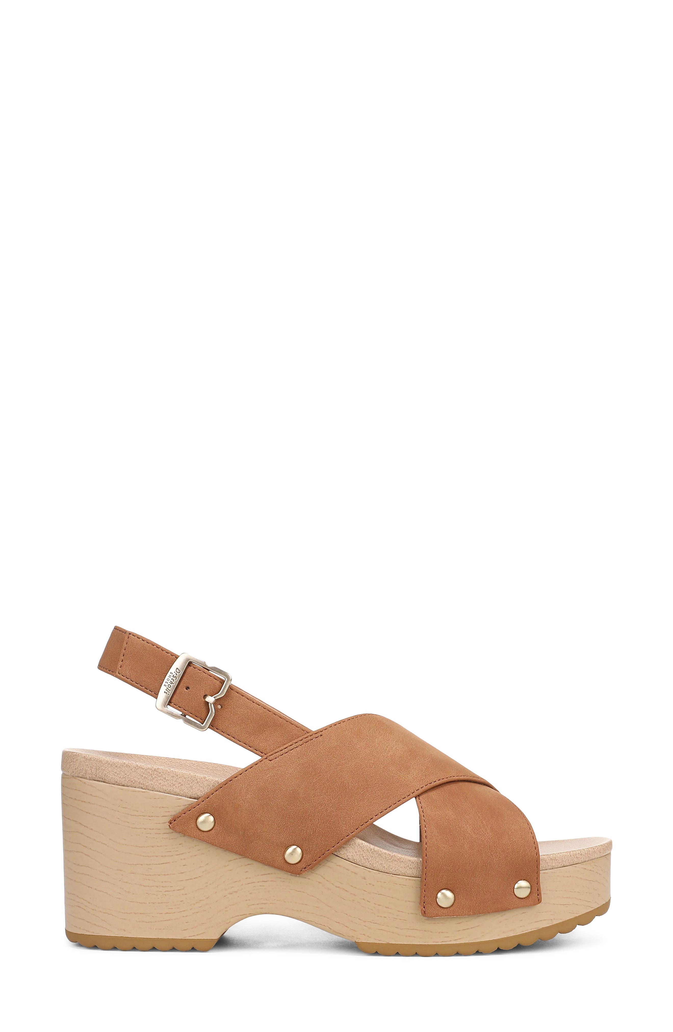 Weslee Slingback Platform Sandal, Alternate, color, HONEY