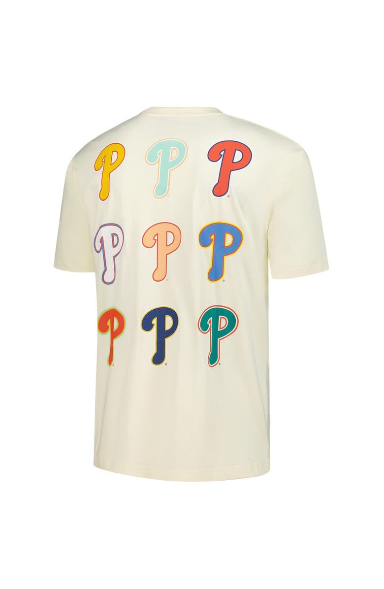 New Era Men's New Era  Cream Philadelphia Phillies Ransom Note Oversized T-Shirt, Alternate, color, Cream