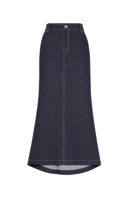 Brunello Cucinelli Five-pocket Skirt In Dark Denim