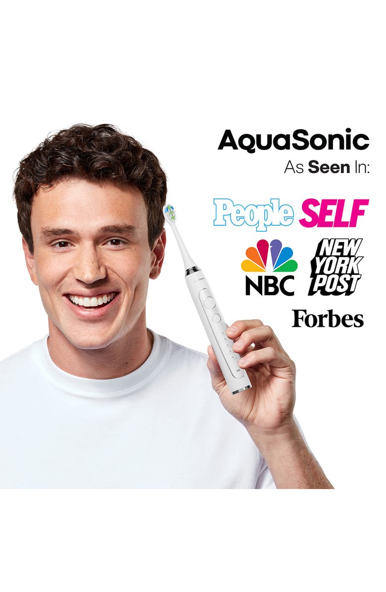 AQUASONIC Elite Ultra-Whitening Power Toothbrush, Alternate, color, Optic White