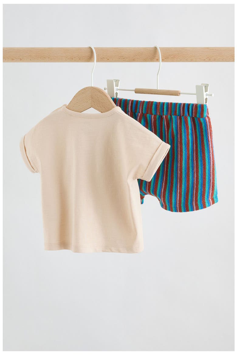 Chilli Appliqué T-Shirt & Shorts Set, Alternate, color, NEUTRAL