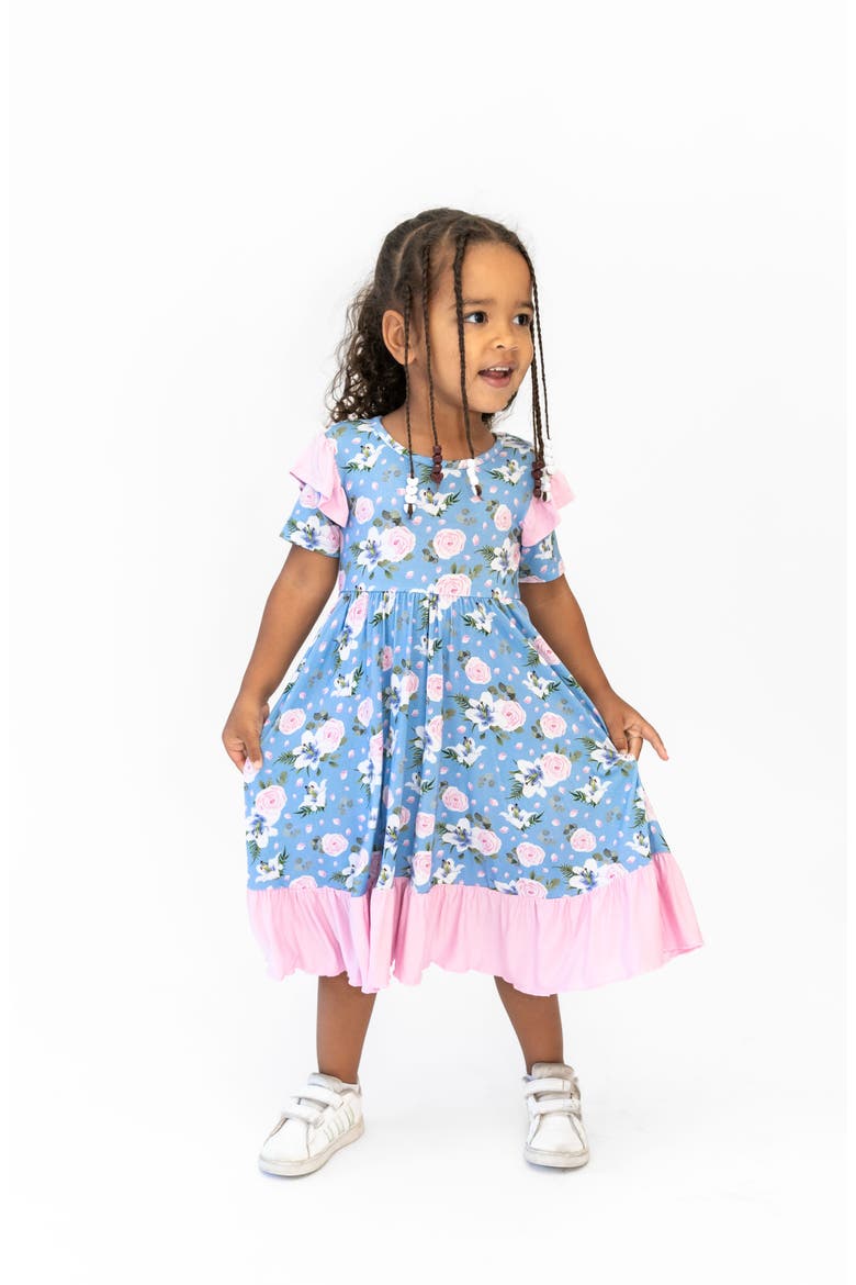 Lillian Ruffle Spin Dress, Alternate, color, Floral