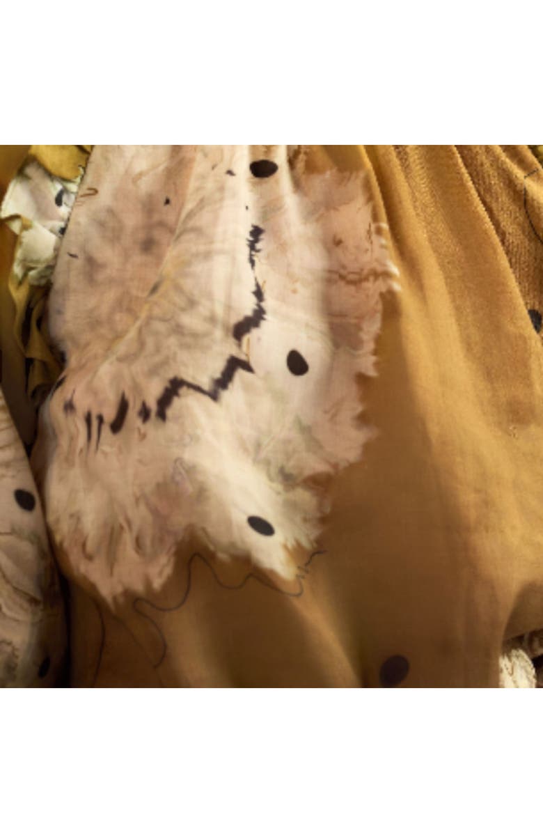 Cynthia Rowley Ramie Ruffle Blouse, Alternate, color, Golden Floral