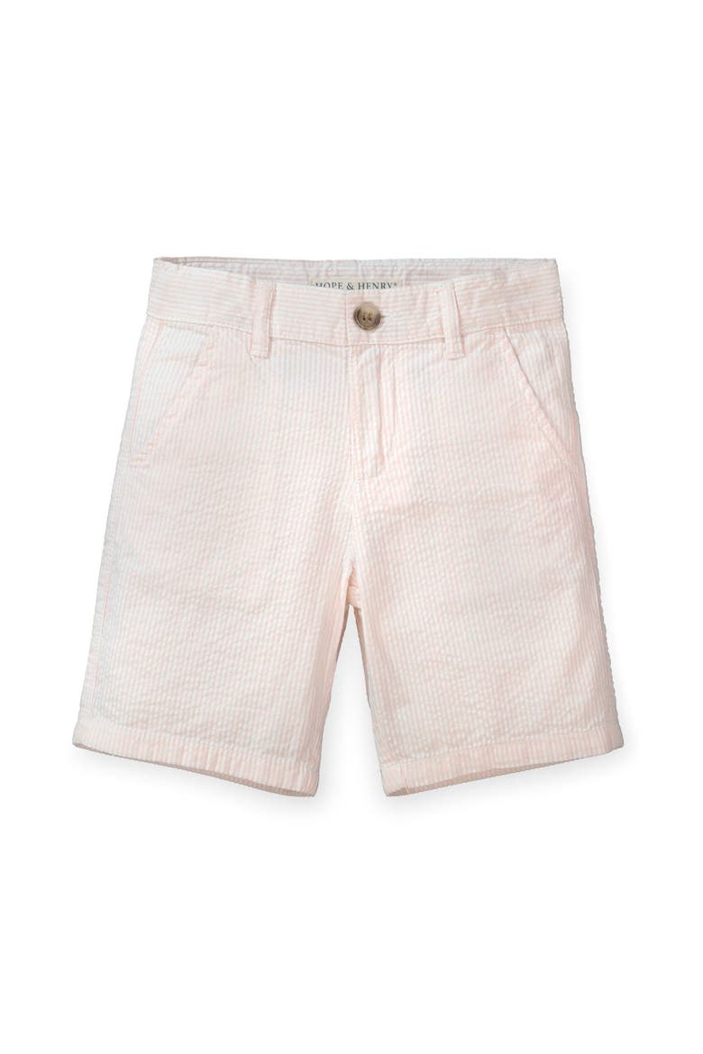 Boys' Organic Seersucker Short, Kids, Main, color, Classic Pink Seersucker
