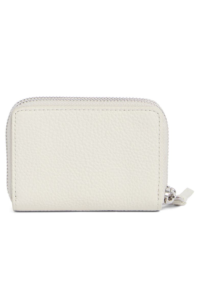 AllSaints Fetch Leather Card Wallet, Alternate, color, Pampas White