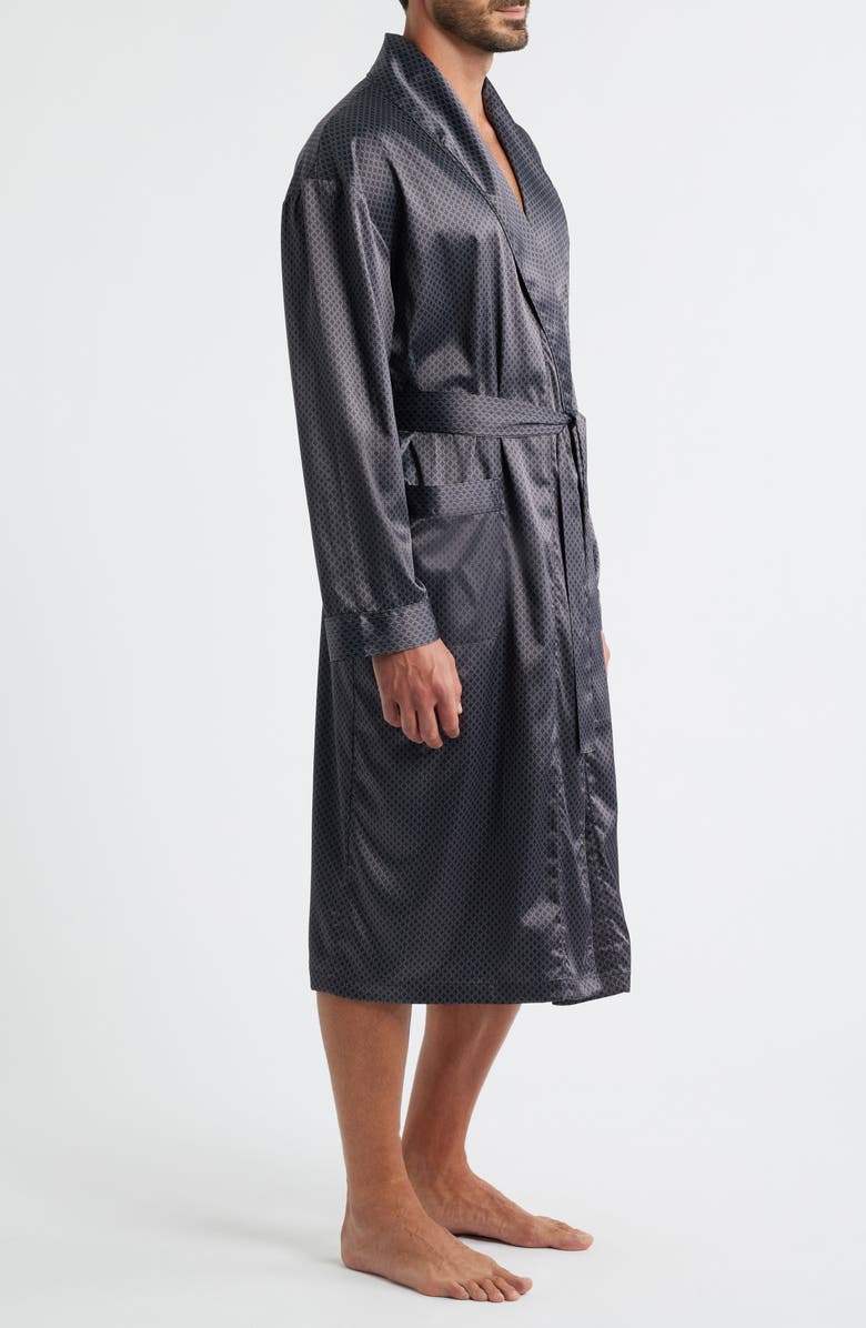 Majestic International Dreams of Satin Robe, Alternate, color, Black