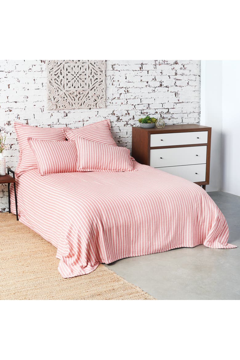 Bengal Stripe Blanket, Alternate, color, Pink